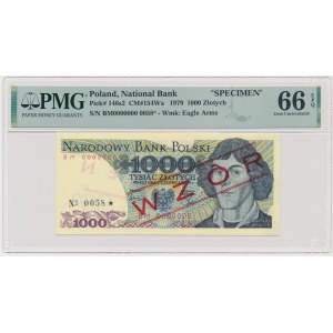1.000 złotych 1979 - WZÓR - BM 0000000 - No.0058 - PMG 66 EPQ