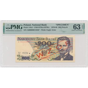 200 złotych 1976 - WZÓR - A 0000000 - No.0356 - PMG 63 EPQ