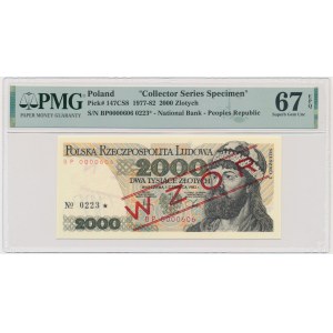 2.000 złotych 1982 - WZÓR - BP 0000606 - No. 0223 - PMPG 67 EPQ