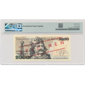 2.000 złotych 1982 - WZÓR - BP 0000606 - No. 0223 - PMPG 67 EPQ