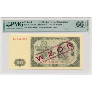 50 złotych 1948 - WZÓR - EL - PMG 66 EPQ