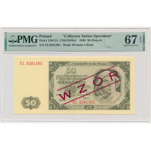 50 złotych 1948 - WZÓR - EL - PMG 67 EPQ