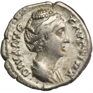 Roman Imperial, Faustina I, Posthumous Denarius - RARE