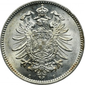 Německo, Pruské království, Vilém I., 1 marka Frankfurt 1875 C