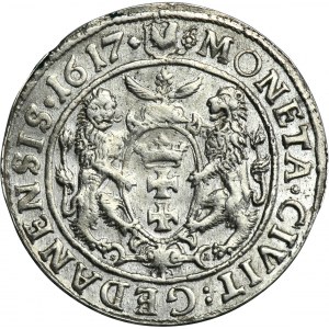 Sigismund III Vasa, 1/4 Thaler Danzig 1617 - PRVS:⠛ - RARE