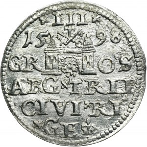 Zikmund III Vasa, Trojka Riga 1598 - kříže, dvojtečka