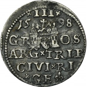 Zikmund III Vasa, Trojka Riga 1598 - bez značky mezi DG