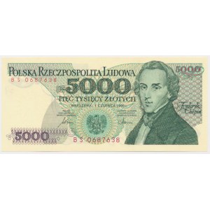 5,000 zloty 1986 - BS -.