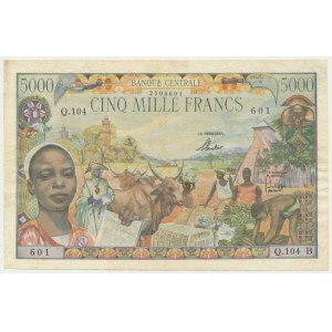 Státy rovníkové Afriky, Středoafrická republika, 5 000 franků (1963)