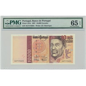 Portugalsko, 10 000 escudos 1997 - PMG 65 EPQ