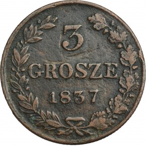 3 groschen Warsaw 1837 MW