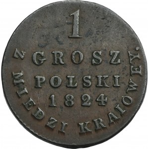 Polské království, 1 polský groš z KRAINE 1824 IB