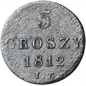 Varšavské knížectví, 5 groszy Warsaw 1812 IB