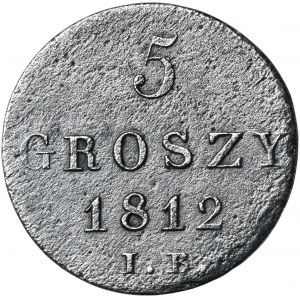Duchy of Warsaw, 5 groszy Warsaw 1812 IB
