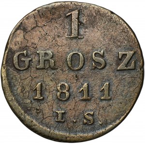 Duchy of Warsaw, 1 groschen Warsaw 1811 IS