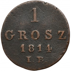 Varšavské knížectví, 1 groš Varšava 1814 IB