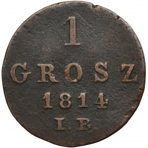 Dutchy of Warsaw, 1 groschen Warsaw 1814 IB
