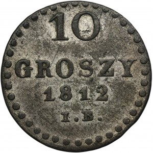 Varšavské knížectví, 10 groszy Warsaw 1812 IB