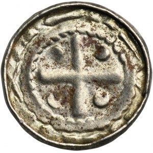 Polsko, denár s křížem 11./17. století
