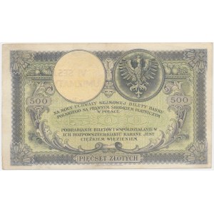 500 zloty 1919 - S.A. - commemorative overprint