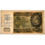 500 złotych 1940 - B - nadruk okolicznościowy -