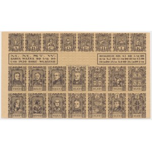 Warszawa, kartka żywnościowa na chleb, ziemniaki, mąkę i cukier 1920 - 117 -