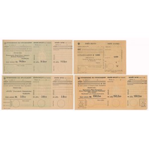 Set of documents of the Postal Savings Bank (4 pieces).