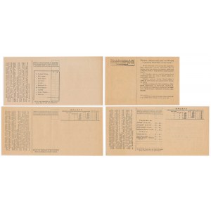 Set of documents of the Postal Savings Bank (4 pieces).