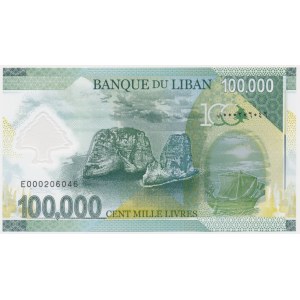 Libanon, 100 000 lir 2020 - polymer