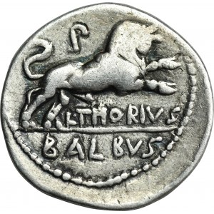 Roman Republic, L. Thorius Balbus, Denarius