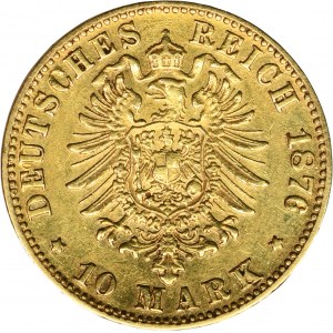 Germany, Hessen, Ludwig III, 10 Mark Darmstadt 1876 H
