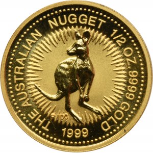 Austrálie, Alžběta II, 50 dolarů Perth 1999 - Australian Nugget