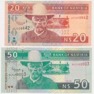 Namibia, lot 20-50 Dollars 2002-03 (2 pcs.)