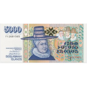 Iceland, 5.000 Kronur 2001