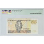 200 złotych 2015 - AZ 0123456 - PMG 67 EPQ - numer wzrastający