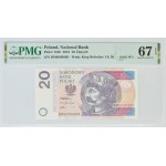 20 złotych 2016 - BM 6666666 - PMG 67 EPQ - SOLID