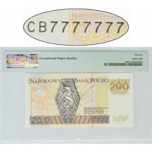 200 złotych 2015 - CB 7777777 - PMG 55 EPQ - SOLID