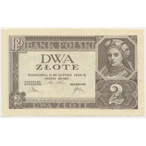 2 zloté 1936 - bez série a podtlače -