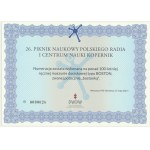 PWPW, certyfikat z pikniku naukowego Polskiego Radia 2023 - niski numer