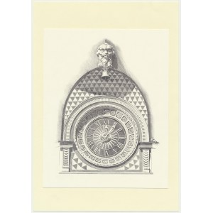 PWPW, Steel engraving - Clock from the Old Town Square in Warsaw