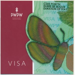 PWPW, blank folder for test VISA 2022 cards