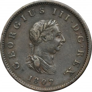 Veľká Británia, George III, 1 Farthing Handsworth 1807