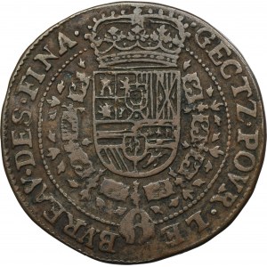 Španělské Nizozemsko, Karel II., žeton pro finanční úřad Antverpy 1669 - RARE