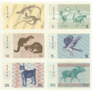 Lithuania, lot 1-50 Talonas 1991 (6 pcs.)