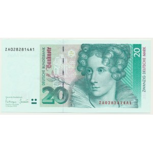 Německo, BDR, 20 značek 1993