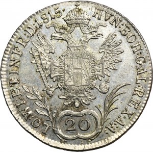 Rakousko, František II., 20 krajcarů Vídeň 1815 A