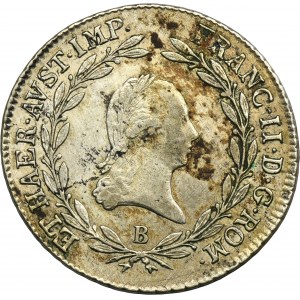 Rakousko, Francis II, 20 Krajcars Kremnica 1805 B
