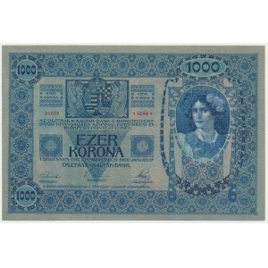 Austria, 1.000 Kronen 1902 - green underprint -