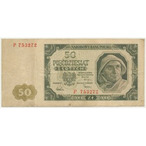 50 zlotých 1948 - P - šestimístné číslování - RARE a NATURAL