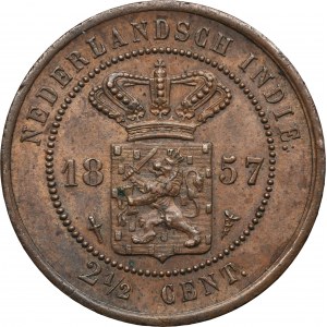 Nizozemská východní Indie, Wilhelm III, 2 1/2 centa Utrecht 1857